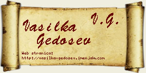 Vasilka Gedošev vizit kartica